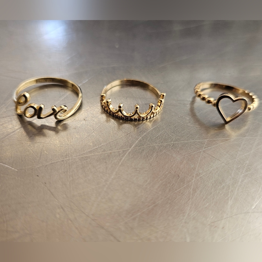 14k yellow gold set rings